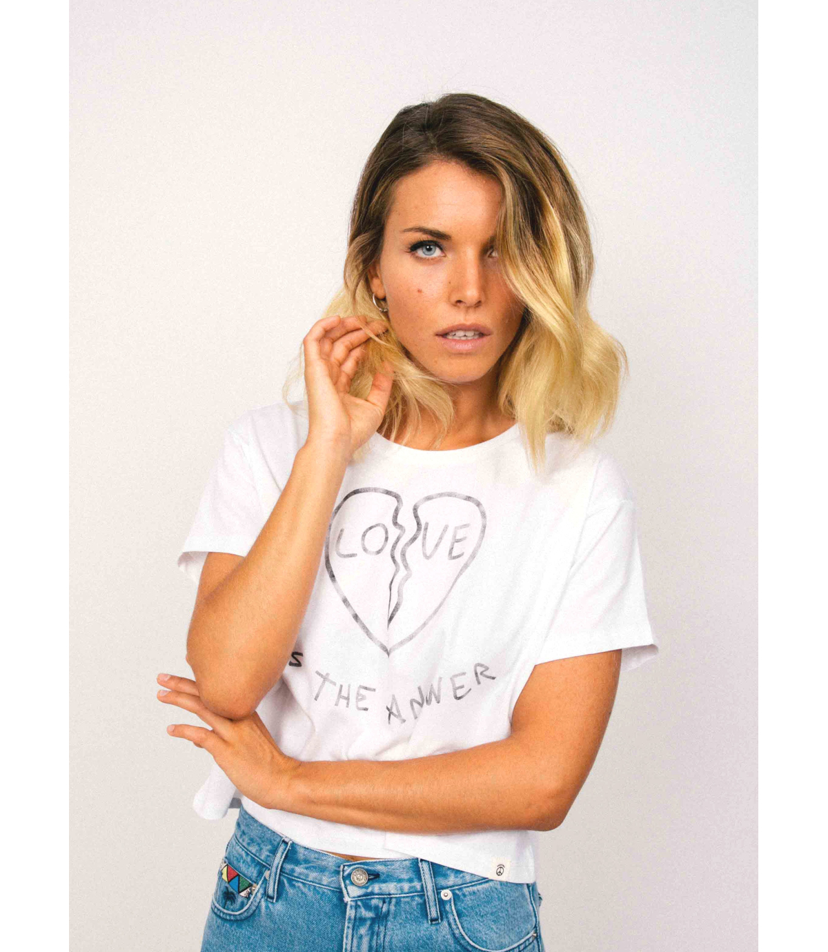 T - SHIRT CROP WOMAN 1 - LOVE ITA - WHITE T - SHIRT CROP WOMAN 1 - LOVE ITA - WHITE